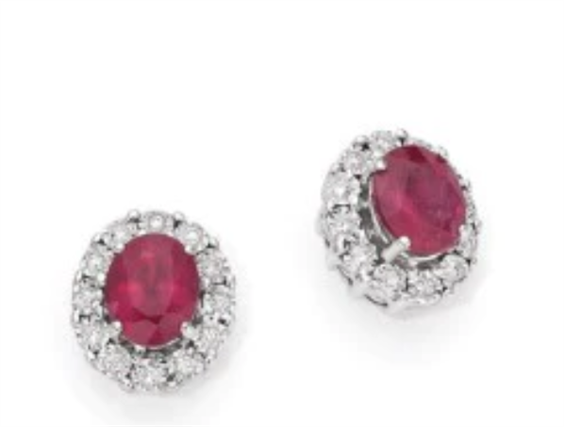 Earrings Donna Oro Woman Luce in White Gold Rubino 1.20 Ct LOR10095.008 - LOR10095.008